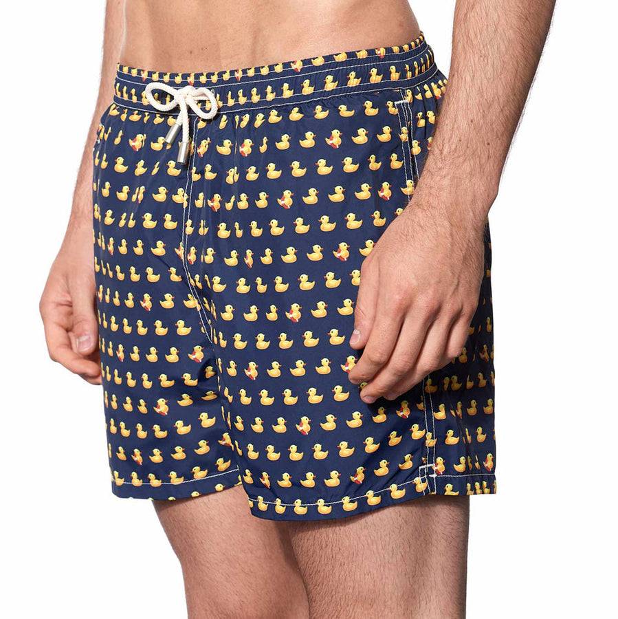 Mc2 Saint Barth Costume Da Bagno Da Uomo In Tessuto Leggero Stampa Papere