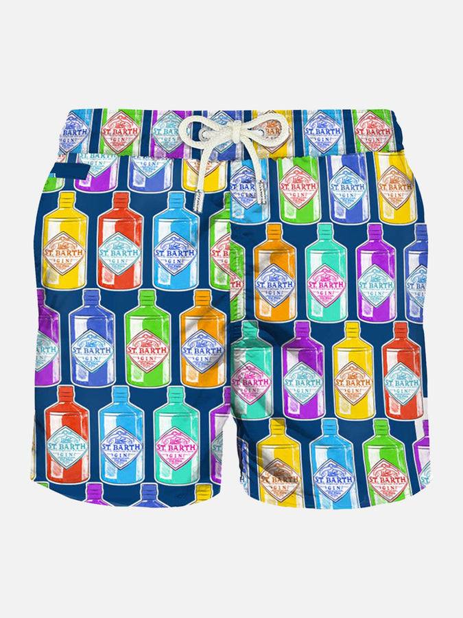 Mc2 Saint Barth Costume da bagno da uomo in tessuto leggero stampa gin