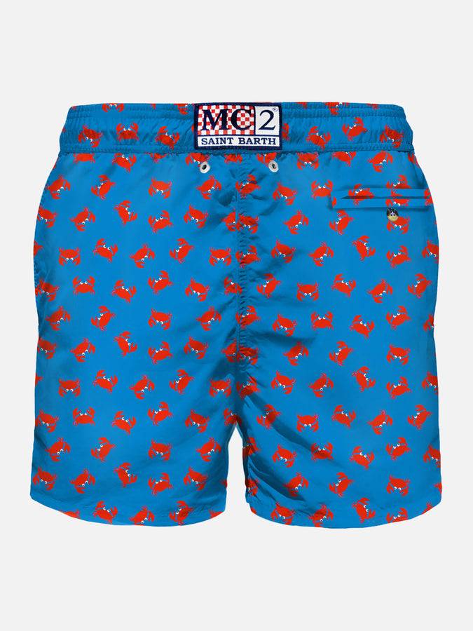 Mc2 Saint Barth Costume Da Bagno Da Uomo In Tessuto Leggero Stampa Granchio