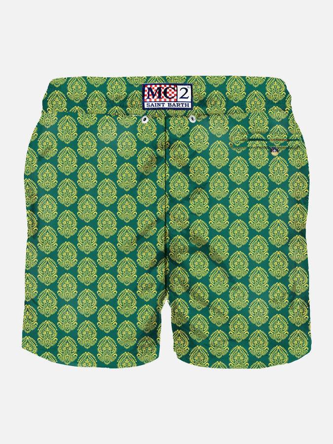 Mc2 Saint Barth Costume Da Bagno Da Uomo In Tessuto Leggero Stampa Indiana