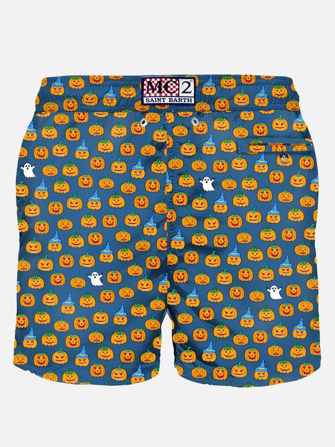 Mc2 Saint Barth Costume Da Bagno Da Uomo In Tessuto Leggero Stampa Halloween