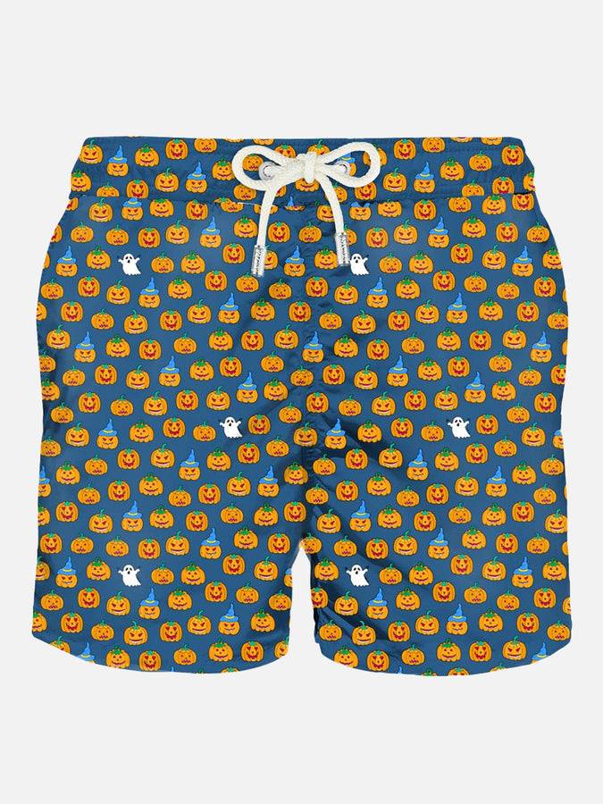 Mc2 Saint Barth Costume da bagno da uomo in tessuto leggero stampa Halloween
