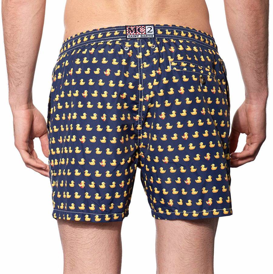 Mc2 Saint Barth Costume Da Bagno Da Uomo In Tessuto Leggero Stampa Papere