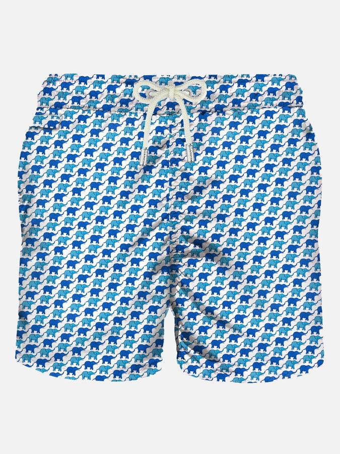 Mc2 Saint Barth Costume da bagno da uomo in tessuto leggero stampa elefante