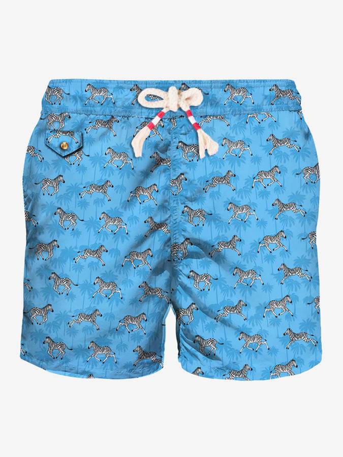 Mc2 Saint Barth Costume da bagno da uomo in tessuto leggero stampa zebrata