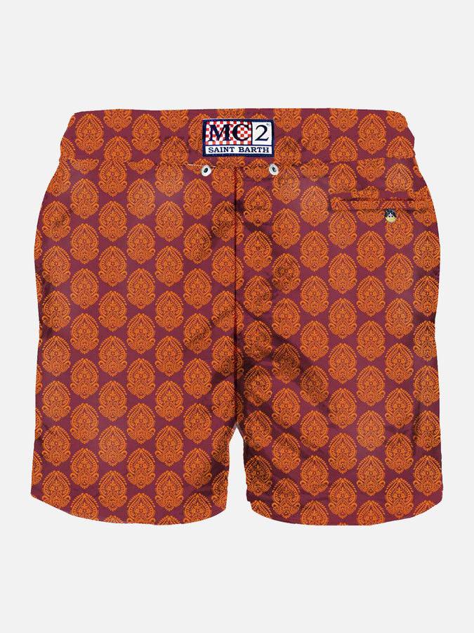 Mc2 Saint Barth Costume Da Bagno Da Uomo In Tessuto Leggero Stampa Indiana