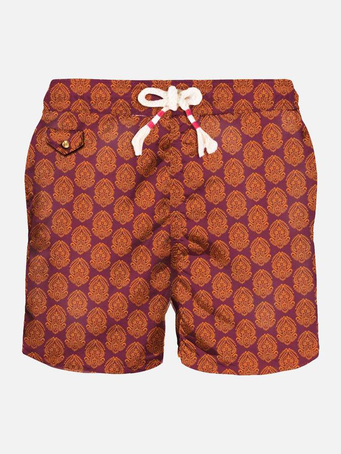 Mc2 Saint Barth Costume da bagno da uomo in tessuto leggero stampa indiana