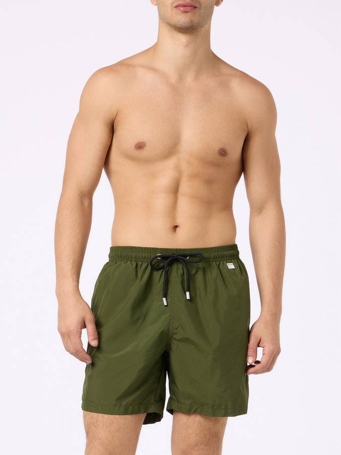 Mc2 Saint Barth Costume Da Bagno Da Uomo In Tessuto Leggero Verde Militare Lighting Pantone | EDIZIONE SPECIALE PANTONE