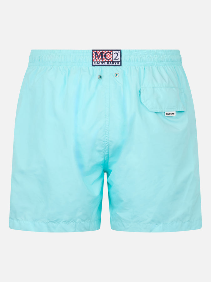Mc2 Saint Barth Costume Da Bagno Da Uomo In Tessuto Leggero Verde Acqua Lighting Pantone | EDIZIONE SPECIALE PANTONE