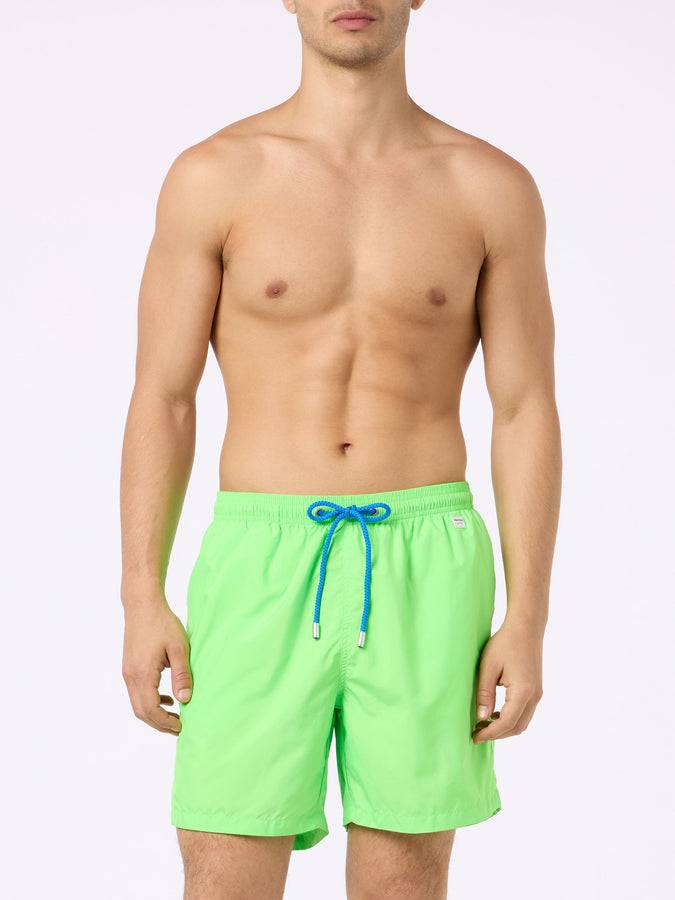 Mc2 Saint Barth Costume Da Bagno Da Uomo In Tessuto Leggero Verde Fluo Lighting Pantone | EDIZIONE SPECIALE PANTONE