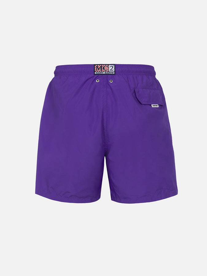 Mc2 Saint Barth Costume Da Bagno Da Uomo In Tessuto Leggero Viola Lighting Pantone | EDIZIONE SPECIALE PANTONE