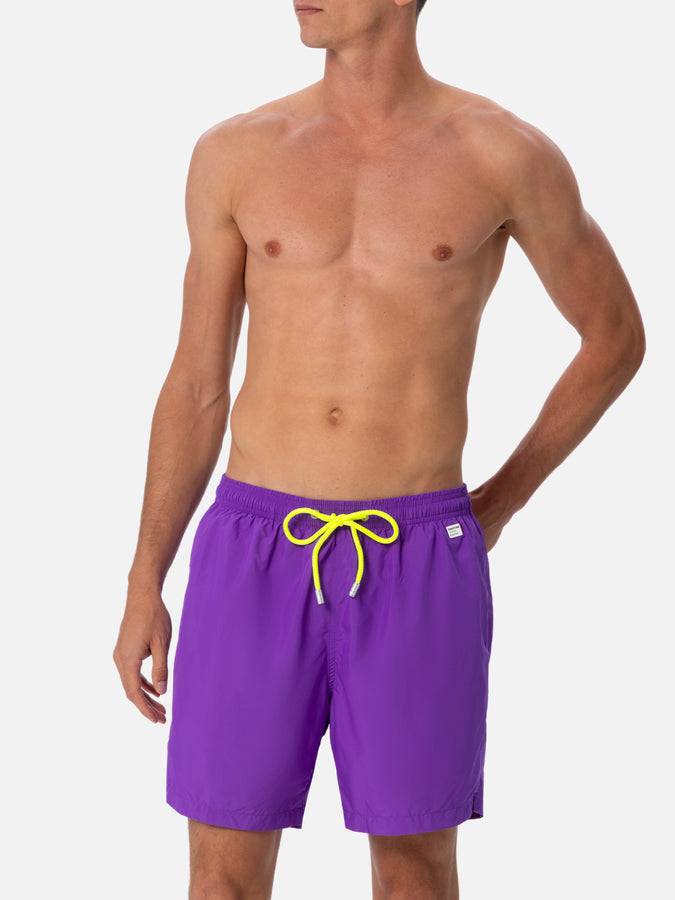 Mc2 Saint Barth Costume Da Bagno Da Uomo In Tessuto Leggero Viola Lighting Pantone | EDIZIONE SPECIALE PANTONE