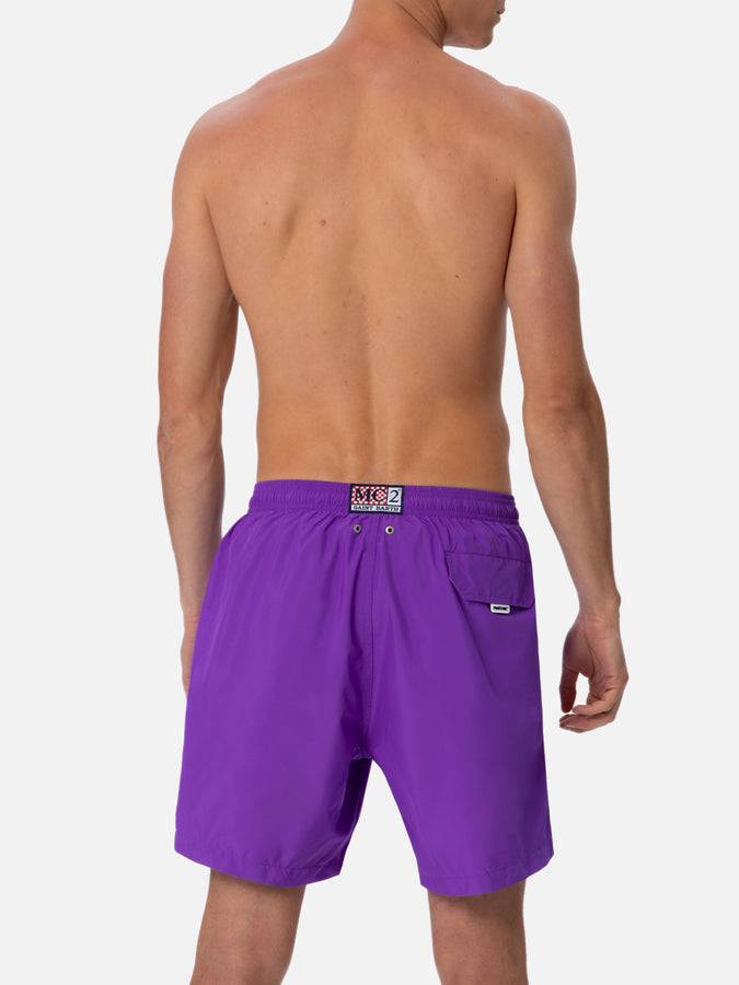 Mc2 Saint Barth Costume Da Bagno Da Uomo In Tessuto Leggero Viola Lighting Pantone | EDIZIONE SPECIALE PANTONE