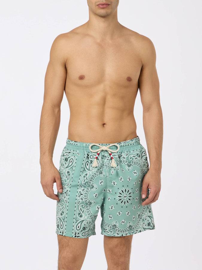 Mc2 Saint Barth Costume Da Bagno Da Uomo Media Lunghezza Verde Salvia Caprese