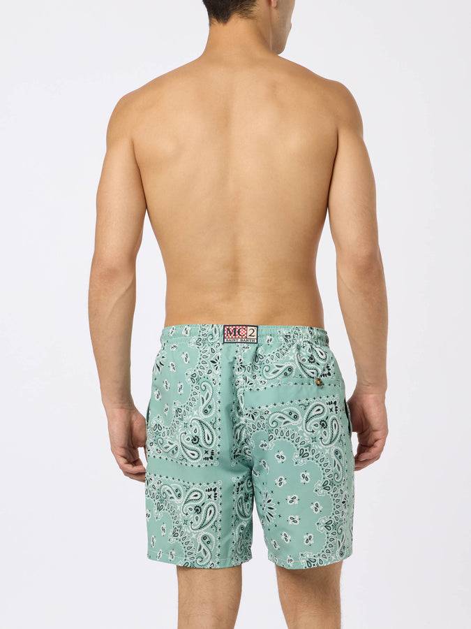 Mc2 Saint Barth Costume Da Bagno Da Uomo Media Lunghezza Verde Salvia Caprese