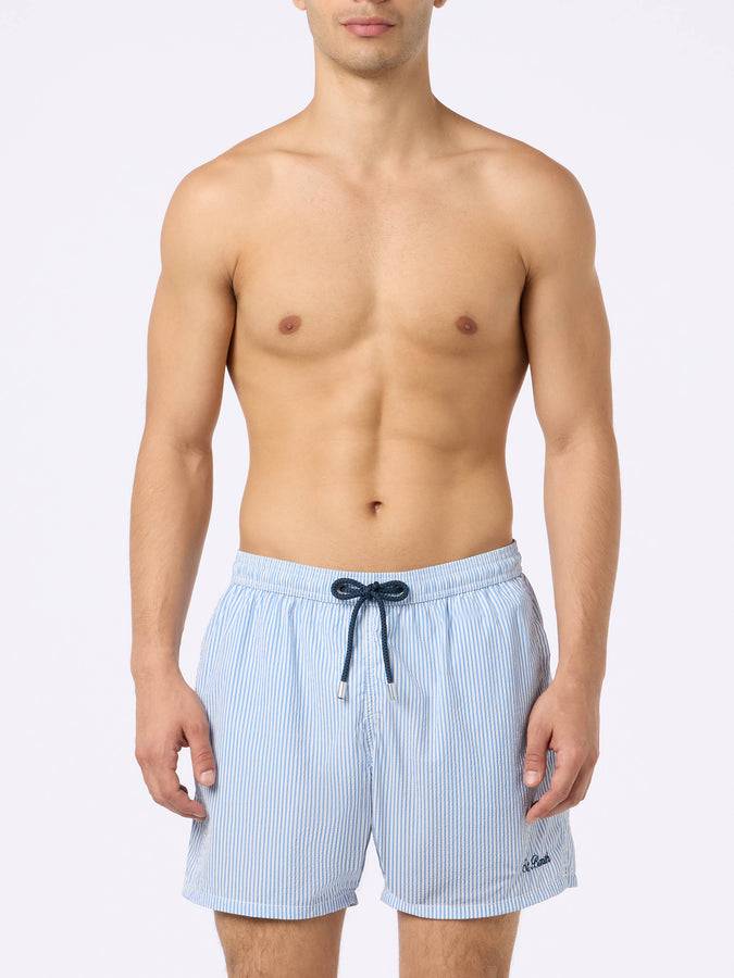 Mc2 Saint Barth Costume Da Bagno Da Uomo Patmos A Righe In Seersucker