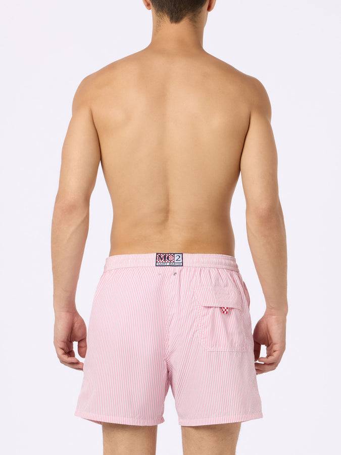 Mc2 Saint Barth Costume Da Bagno Da Uomo Patmos A Righe In Seersucker