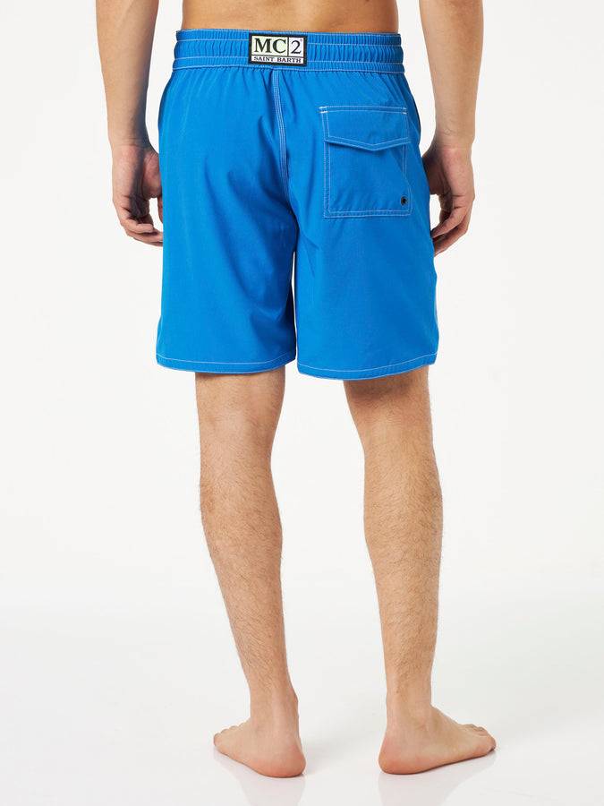 Mc2 Saint Barth Costume Da Bagno Da Uomo Surf Comfort Ed Stretch Bluette