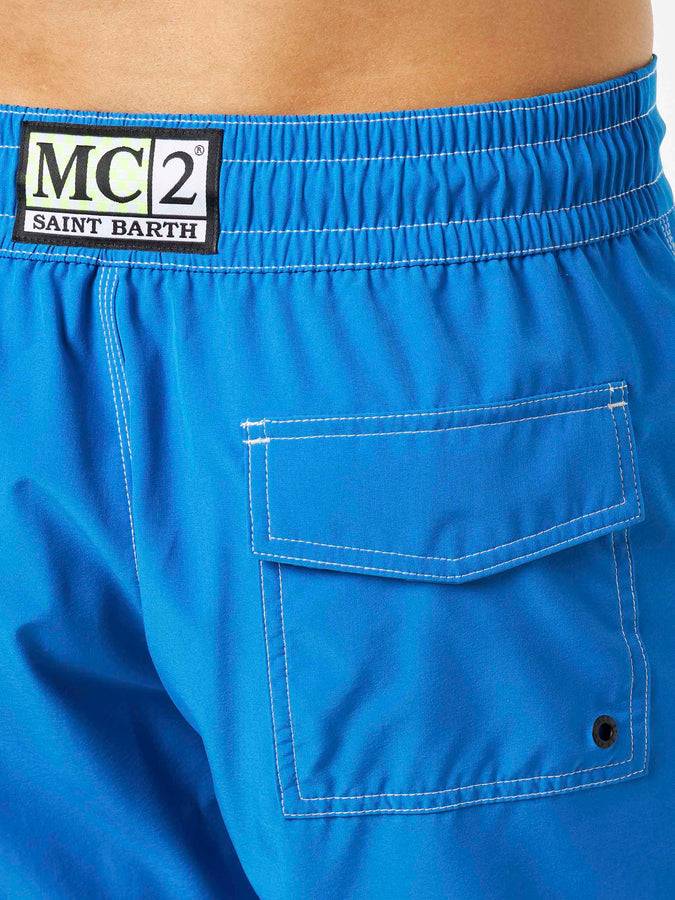 Mc2 Saint Barth Costume Da Bagno Da Uomo Surf Comfort Ed Stretch Bluette