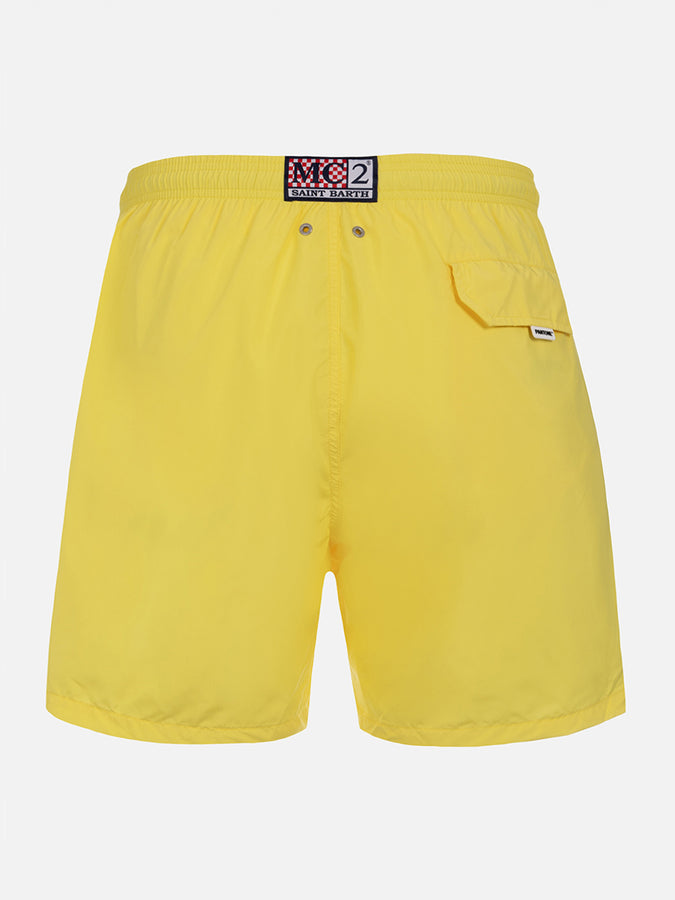 Mc2 Saint Barth Costume Da Bagno Da Uomo Tessuto Leggero Giallo Chiaro Lighting Pantone | EDIZIONE SPECIALE PANTONE
