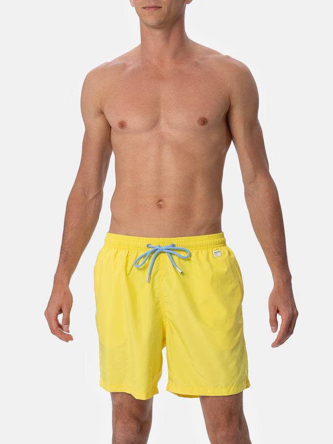 Mc2 Saint Barth Costume Da Bagno Da Uomo Tessuto Leggero Giallo Chiaro Lighting Pantone | EDIZIONE SPECIALE PANTONE