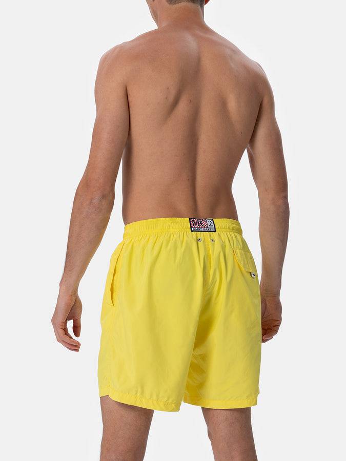 Mc2 Saint Barth Costume Da Bagno Da Uomo Tessuto Leggero Giallo Chiaro Lighting Pantone | EDIZIONE SPECIALE PANTONE