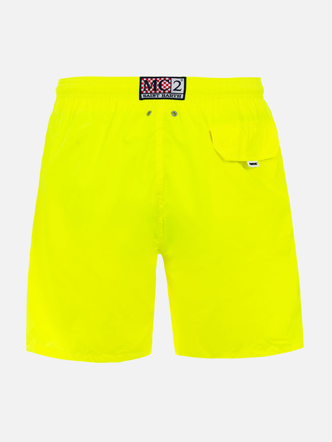 Mc2 Saint Barth Costume Da Bagno Da Uomo Tessuto Leggero Giallo Fluo Lighting Pantone | EDIZIONE SPECIALE PANTONE