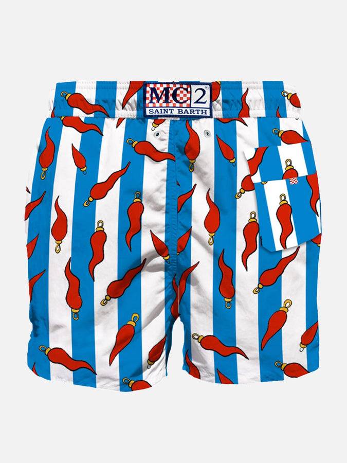 Mc2 Saint Barth Costume Da Bagno Di Media Lunghezza Con Stampa Portafortuna