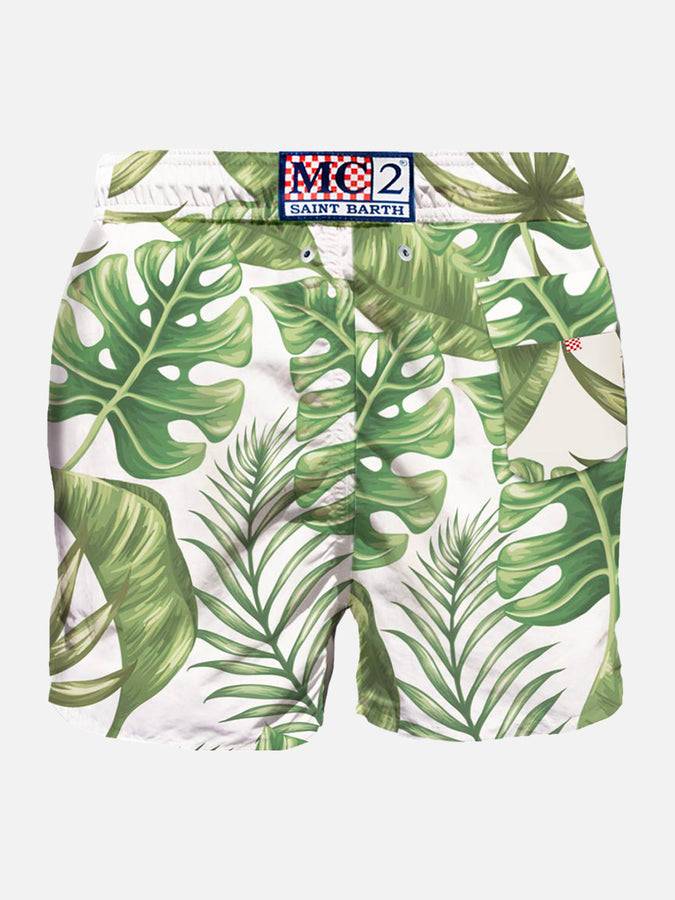 Mc2 Saint Barth Costume Da Bagno Di Media Lunghezza Con Stampa Tropicale