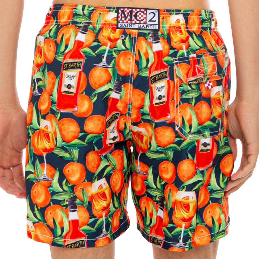 Mc2 Saint Barth Costume Da Bagno Di Media Lunghezza Stampa Spritz Time Blu