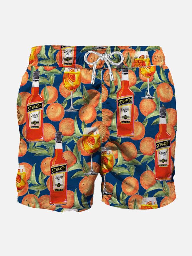 Mc2 Saint Barth Costume da bagno di media lunghezza stampa spritz time blu