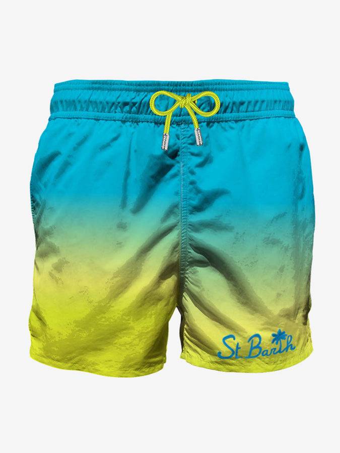 Mc2 Saint Barth Costume da bagno di media lunghezza tie dye con ricami