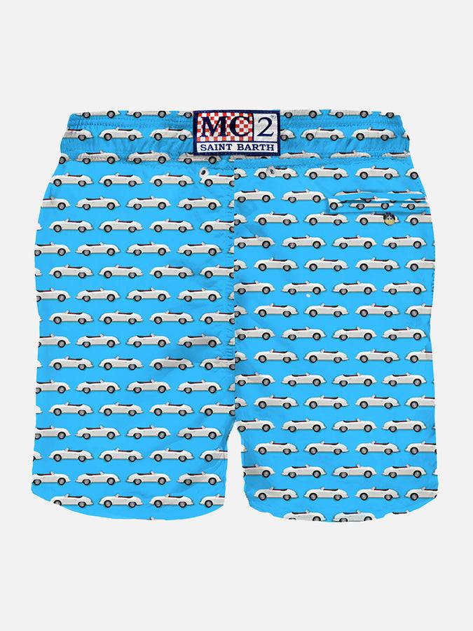 Mc2 Saint Barth Costume Da Bagno In Tessuto Leggero Con Micro Stampa Cars