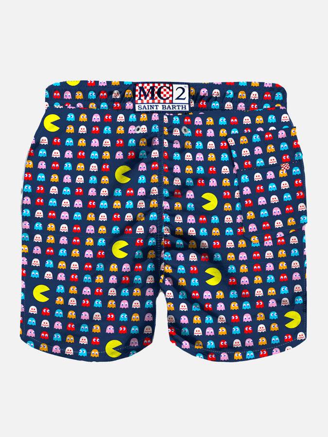 Mc2 Saint Barth Costume Da Bagno In Tessuto Leggero Con Stampa Pac-Man© | Pac-Man© Edizione Speciale