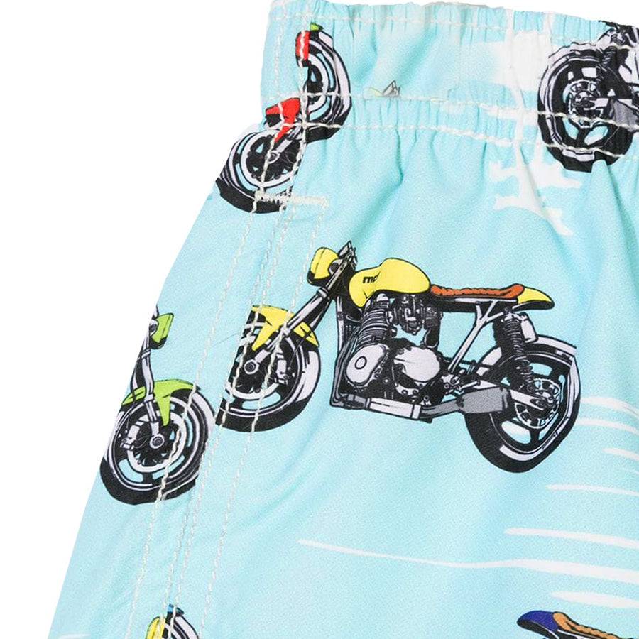 Mc2 Saint Barth Costume Da Bagno In Tessuto Leggero Stampa Moto