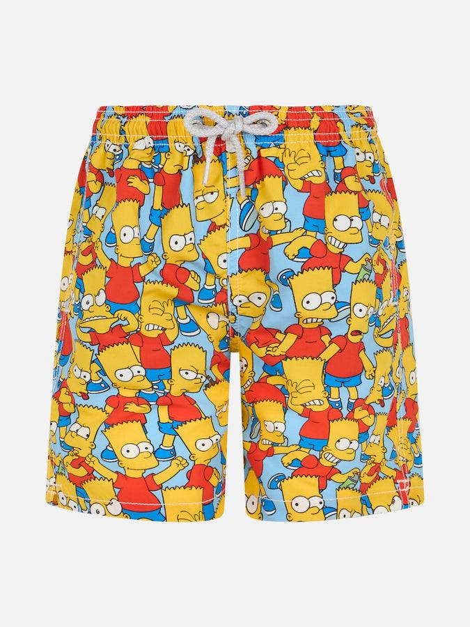 Mc2 Saint Barth Costume da bagno Jean da ragazzo di media lunghezza con stampa Bart Simpson | L'EDIZIONE SPECIALE SIMPSON
