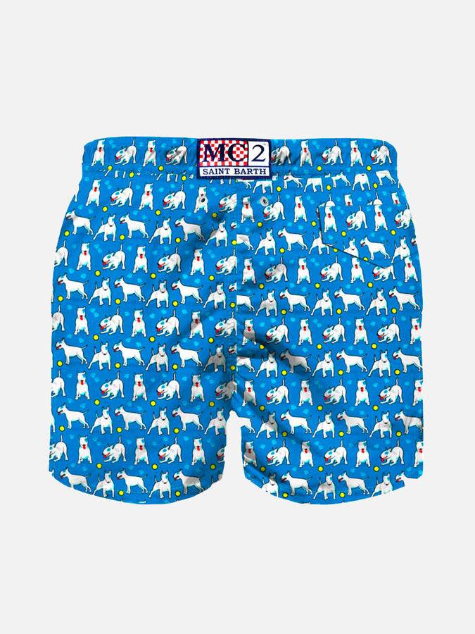 Mc2 Saint Barth Costume Da Bagno Leggero Da Bambino Con Stampa Bull Terrier