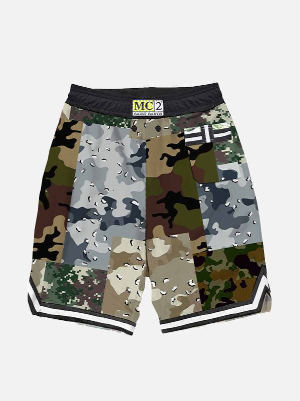 Mc2 Saint Barth Costume Da Bagno Lungo Da Bambino Con Stampa Mimetica