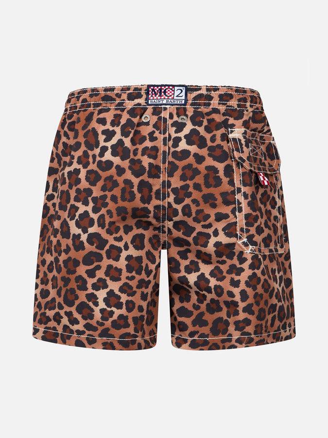 Mc2 Saint Barth Costume Da Bagno Medio Per Bambino In Jean Con Stampa Animalier