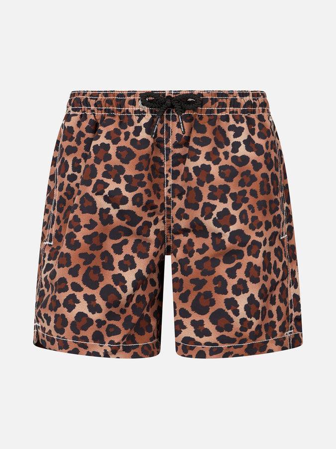 Mc2 Saint Barth Costume da bagno medio per bambino in Jean con stampa animalier