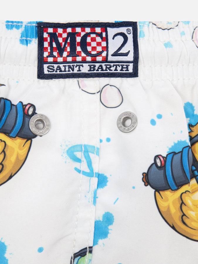 Mc2 Saint Barth Costume Da Bagno Ragazzo Di Media Lunghezza Jean Con Stampa Crypto Ducky | EDIZIONE SPECIALE CRYPTOPUPPETS