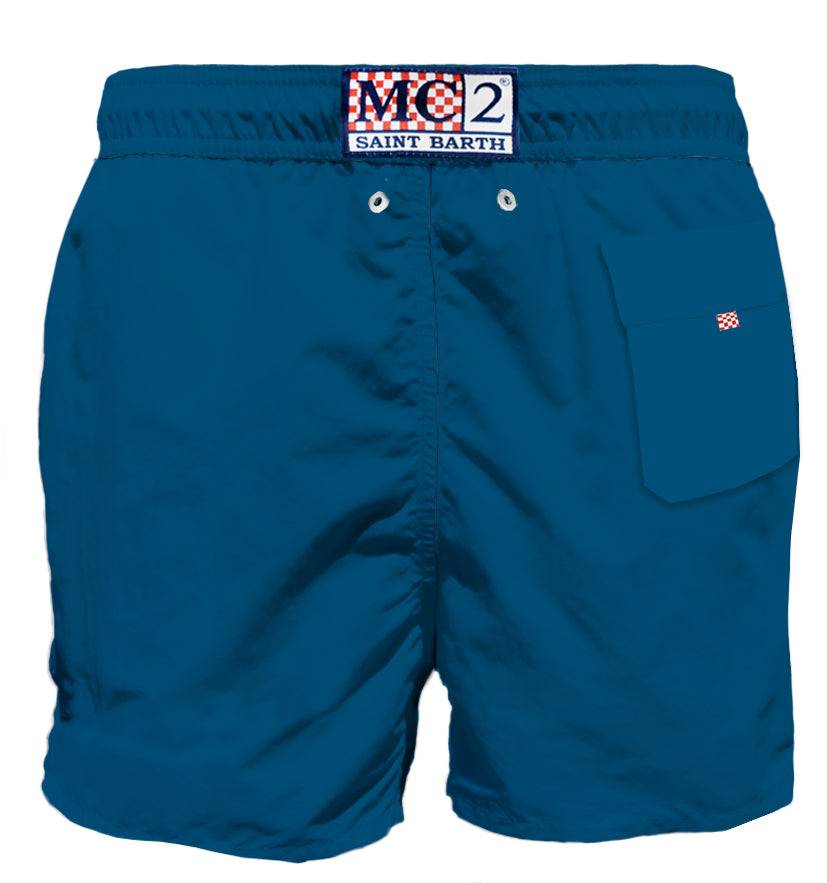 Mc2 Saint Barth Costume Da Bagno Uomo Blu Con Taschino