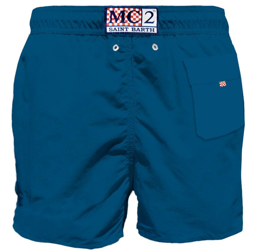 Mc2 Saint Barth Costume Da Bagno Uomo Blu Con Taschino