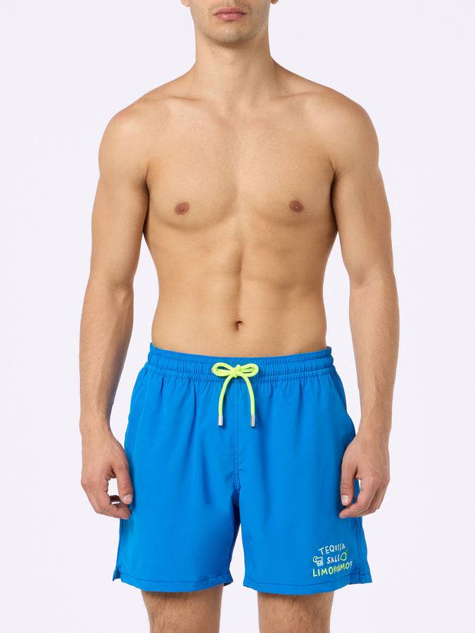 Mc2 Saint Barth Costume Da Bagno Uomo Comfort Con Ricamo Tequila, Saldi, Limoniamo | EDIZIONE SPECIALE INSULTI LUMINOSI