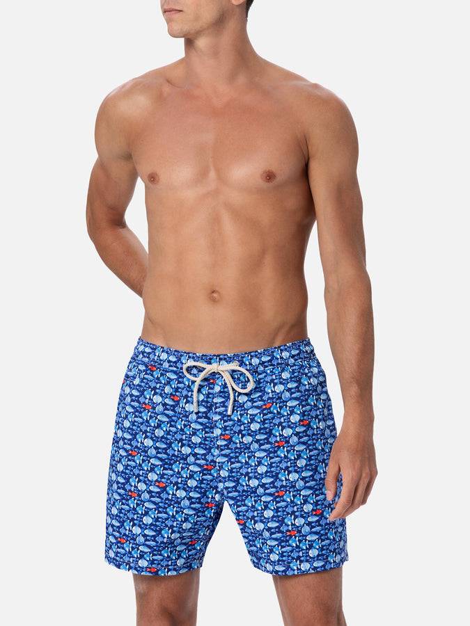 Mc2 Saint Barth Costume Da Bagno Uomo Comfort Light Con Stampa Pesci