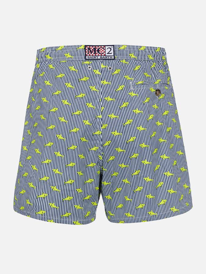 Mc2 Saint Barth Costume Da Bagno Uomo Comfort Light Con Stampa Squali