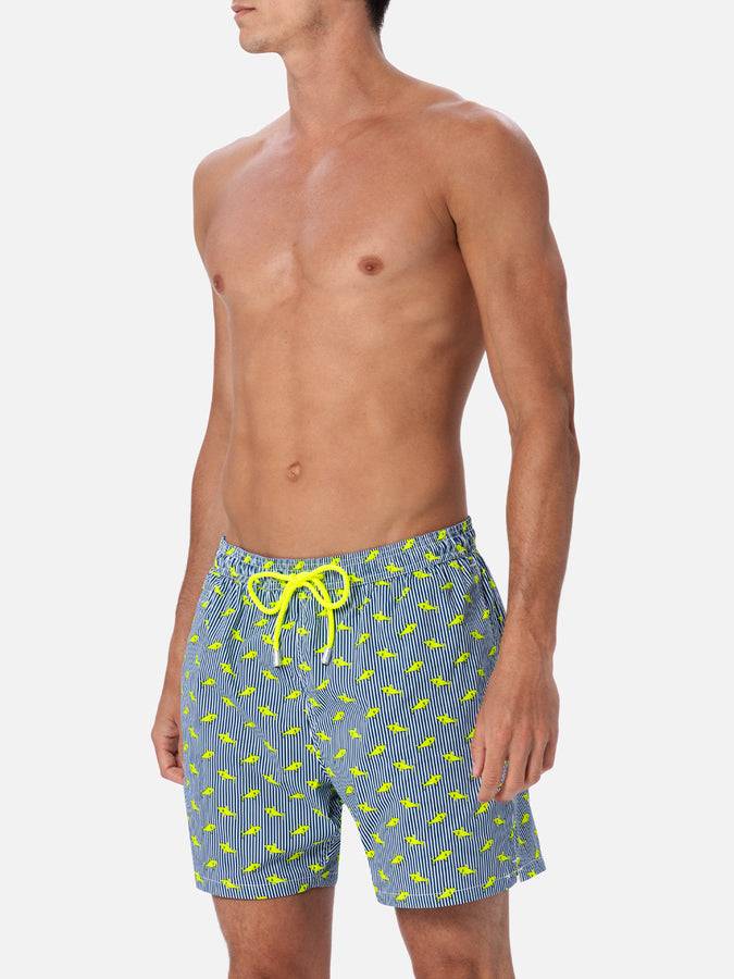 Mc2 Saint Barth Costume Da Bagno Uomo Comfort Light Con Stampa Squali