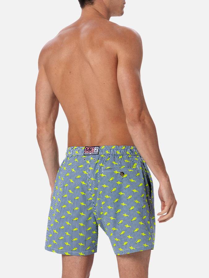 Mc2 Saint Barth Costume Da Bagno Uomo Comfort Light Con Stampa Squali