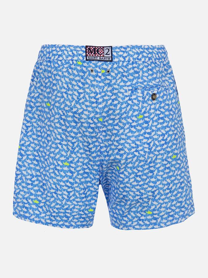 Mc2 Saint Barth Costume Da Bagno Uomo Comfort Light Con Stampa Squali