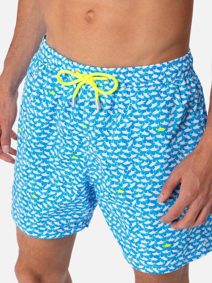 Mc2 Saint Barth Costume Da Bagno Uomo Comfort Light Con Stampa Squali